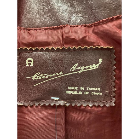 Aigner 100% Genuine Leather Lined Jacket Size 14 - Picture 3 of 10